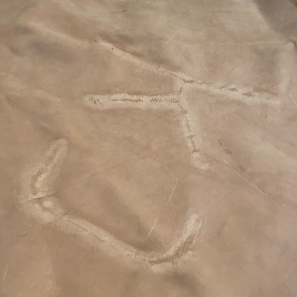 Cowhide Leather Suede Hide Scrap Natural Undyed w/ Branding Brand Crafting Craft - Picture 9 of 12